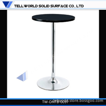 High Table Foot Round Artificial Marble Bar Table